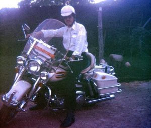 Man on motorcycle