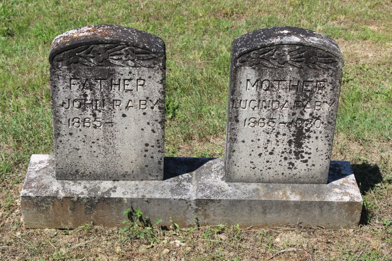 John & Lucinda Raby headstones